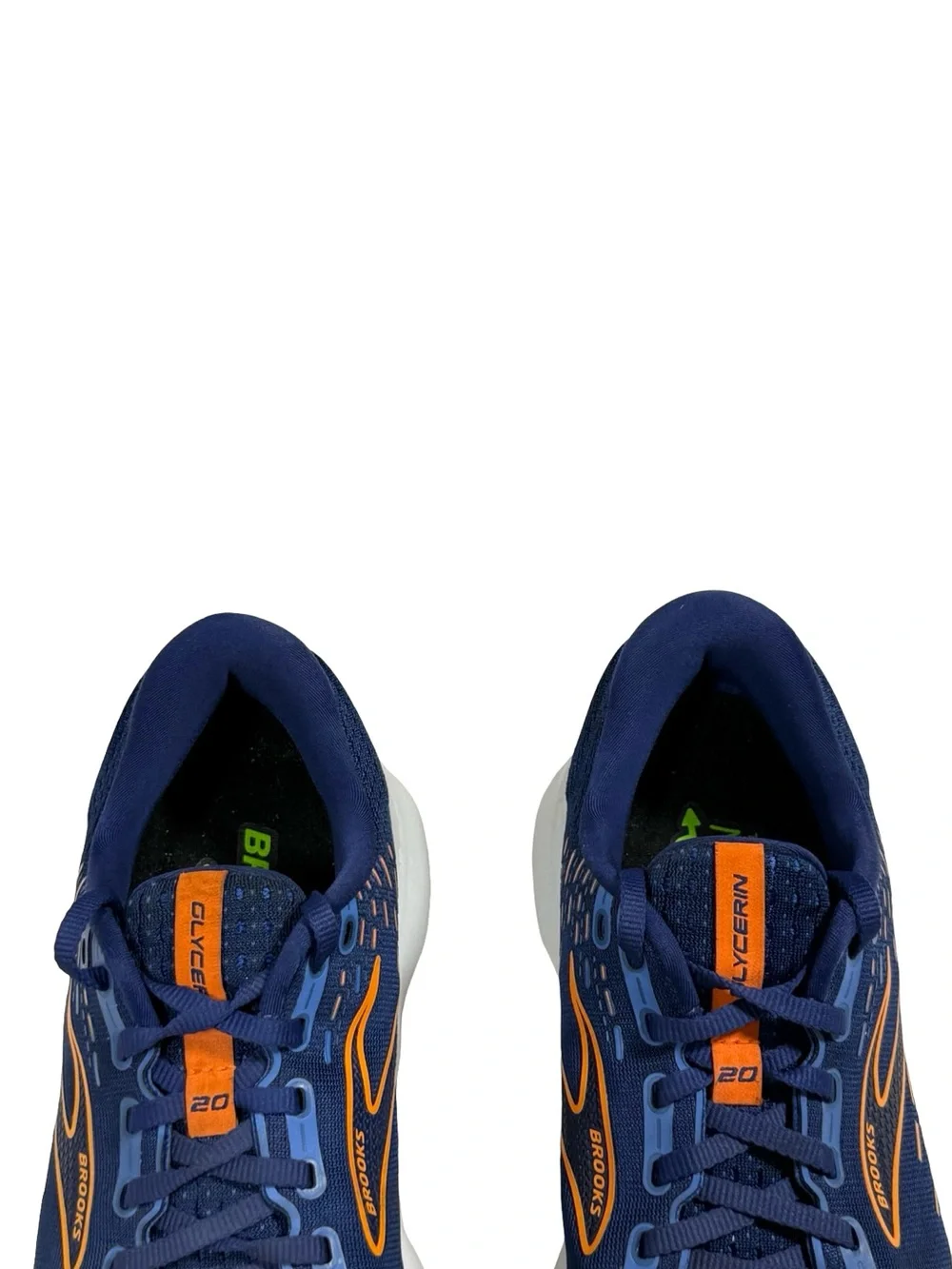 Brooks Glycerin 20 Mens 10 D Blue Orange Cushioned Running Shoes 1103821D444